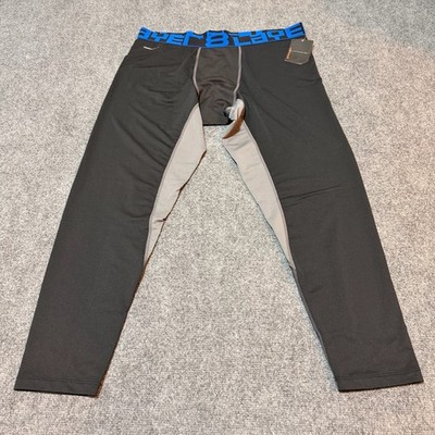 NEW Layer8 Pants Mens Extra Large Black Quick Dry Stretch Base Layer Tights