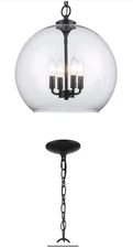 Home Decorators Kingsley 16 in. 4-Light Matte Black Pendant Light Fixture