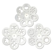 19Pcs Coffee Decorating Stencils Latte Art Mold Drawing Template Cake DIY Tools