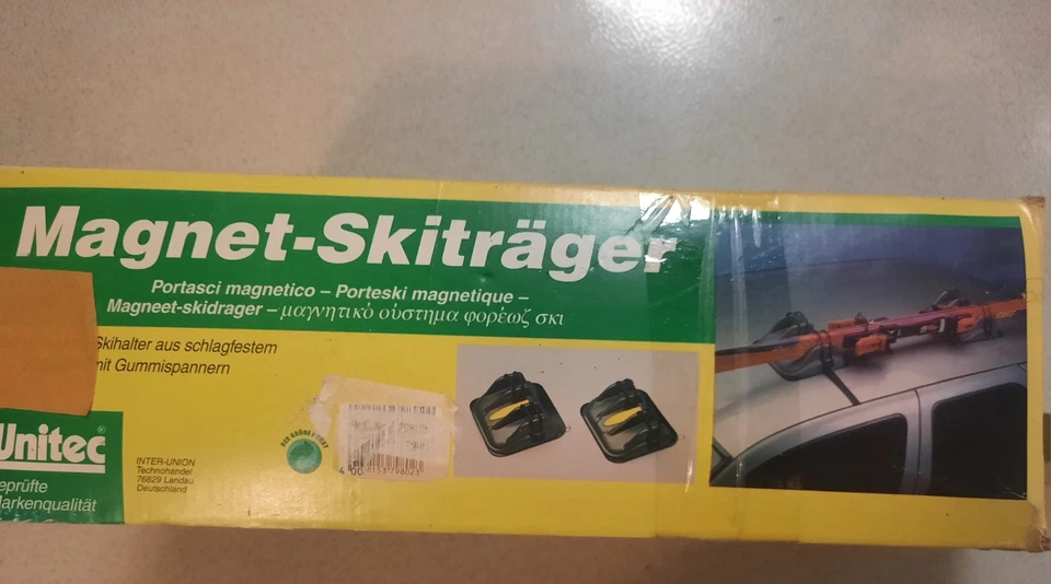 Magnet-Skiträger/Dachträger für 1 oder 2 Paar Skier. Superpraktisch. Top Preis. - Bild 2 von 4