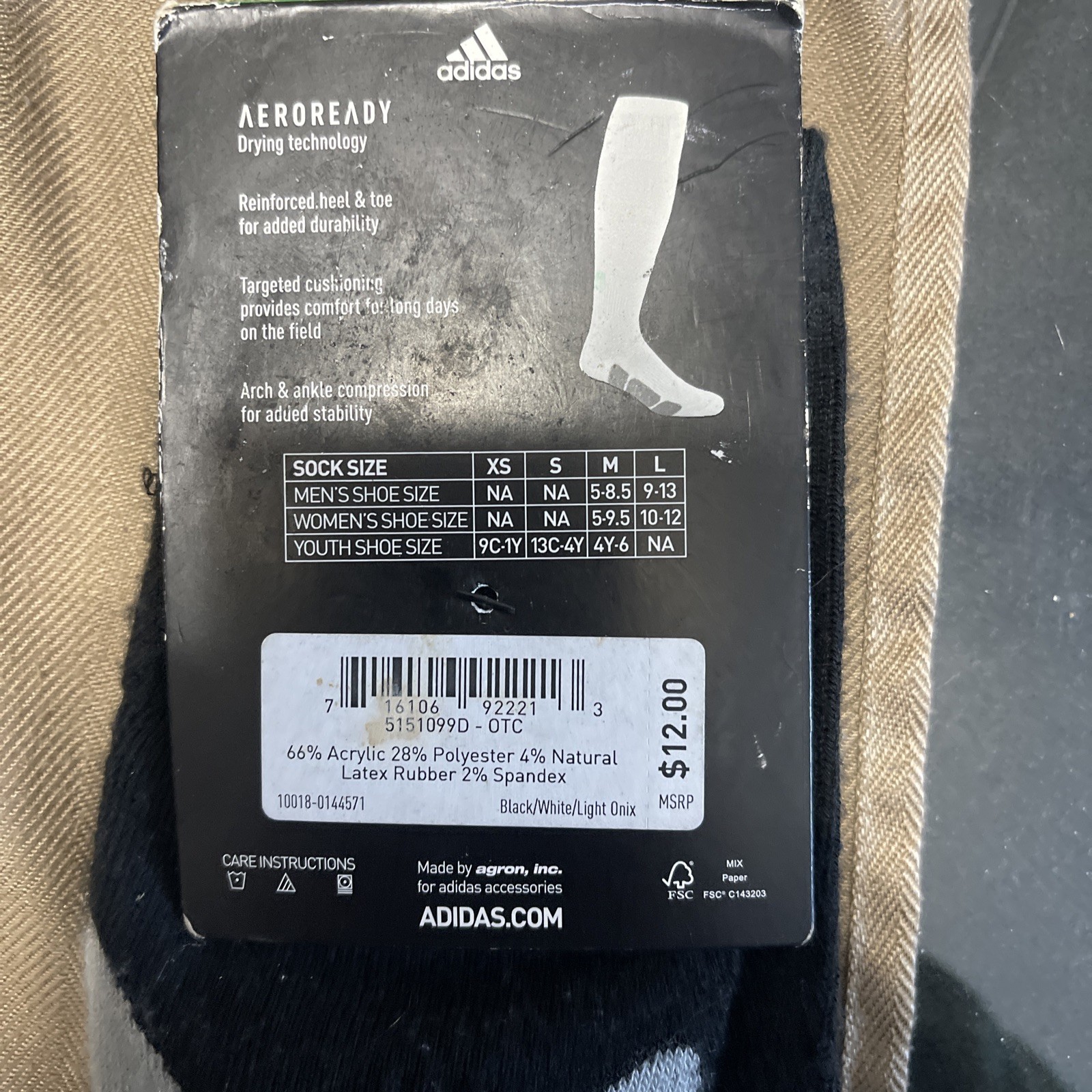 Adidas Baseball Over-The-Calf Socks  - Size Large thumbnail 4