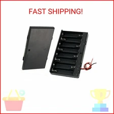 CO-RODE 8 x AA 12V Battery Holder Case Box Wired ON/Off Switch w Cover Pack of 2