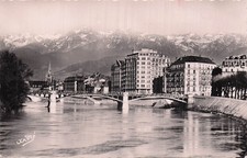 38 GRENOBLE PONT DE LA PORTE DE FRANCE ET LES ALPES