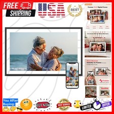 Digital Picture Frame, 15.6 Inch Large Frameo Digital Photo Frame WiFi, 32GB,...