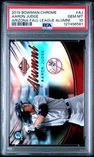 2019 Bowman Chrome - Afl Alumni Aaron Judge #AFLA-AJ PSA 10 POP 2