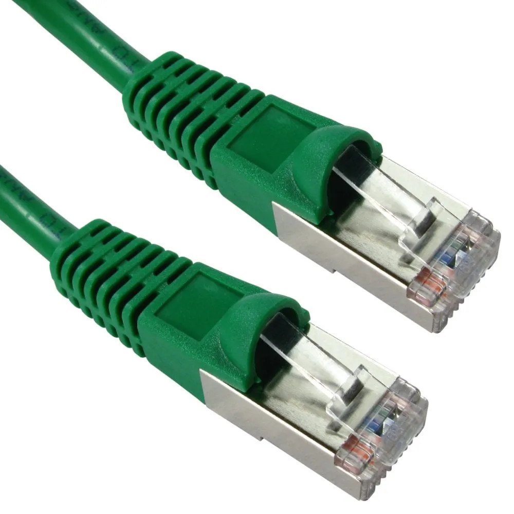 Cables Direct 5m Shielded Cat5e Patch Cable - Green