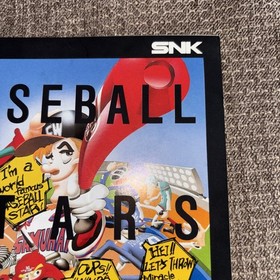 Baseball Stars Professional SNK (Neo Geo AES) Manual Only Nice Shape! 1990
