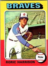 1975 Topps Mini Baseball - Roric Harrison #287 - Atlanta Braves