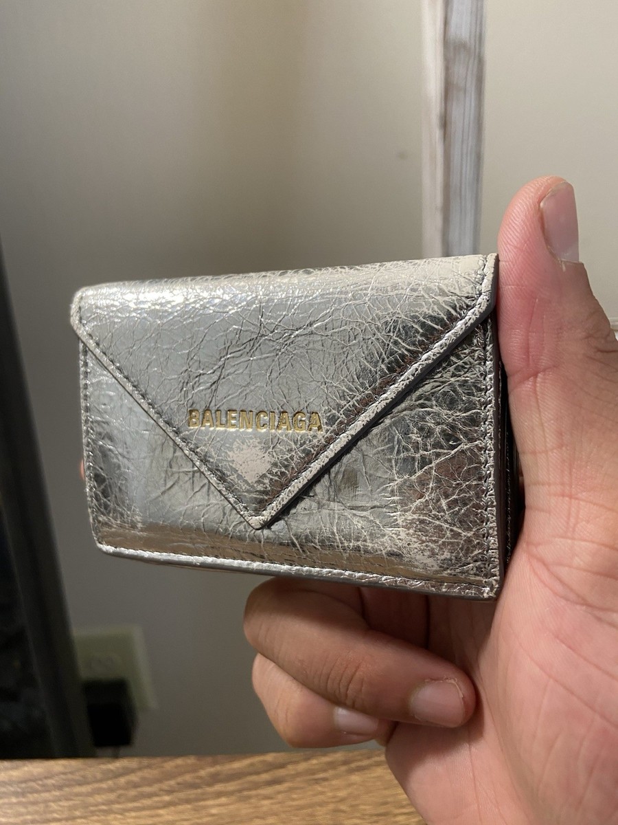 小物 BALENCIAGA wallet Balenciaga Men's Cash Square Folded Coin Wallet Used Effect