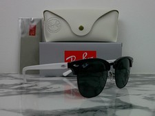 Classic Ray-Ban RB3016W W0365 Clubmaster Sunglasses Black/White Never Worn