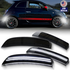 For 2012-2017 Fiat 500 Abarth 500c Abarth 4pcs Front Led Side Marker Drl Light