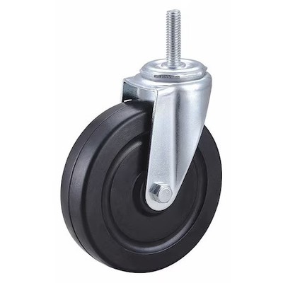 Swivel Stem Caster, Rubber, 5 In., 200 Lb.,  Dcrr05052s-S13