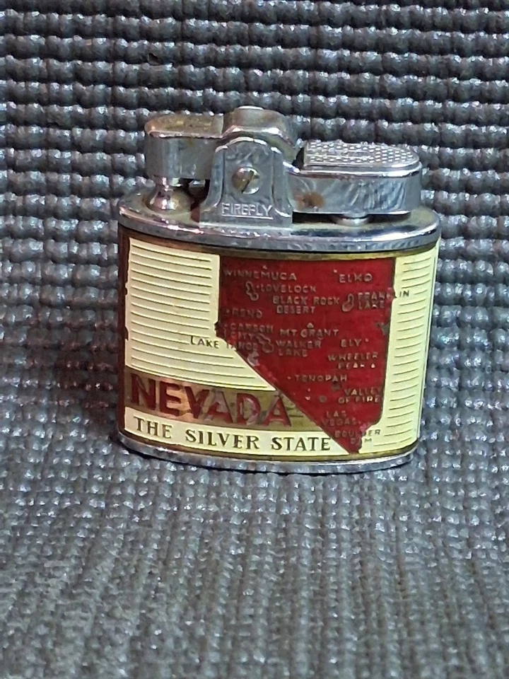 VINTAGE- Firefly JAPAN, 2-sided LAS VEGAS, NEVADA, Freemont St. Map LIGHTER ‼️‼️ - image 2 of 4