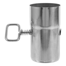  Stainless Steel Stove Pipe with Damper -11cm /4.32in Heat-Resistant Chimney