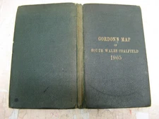 100% ORIGINAL LARGE SOUTH WALES COALFIELDS FOLDING ON CLOTH MAP BY GORDON  C1905