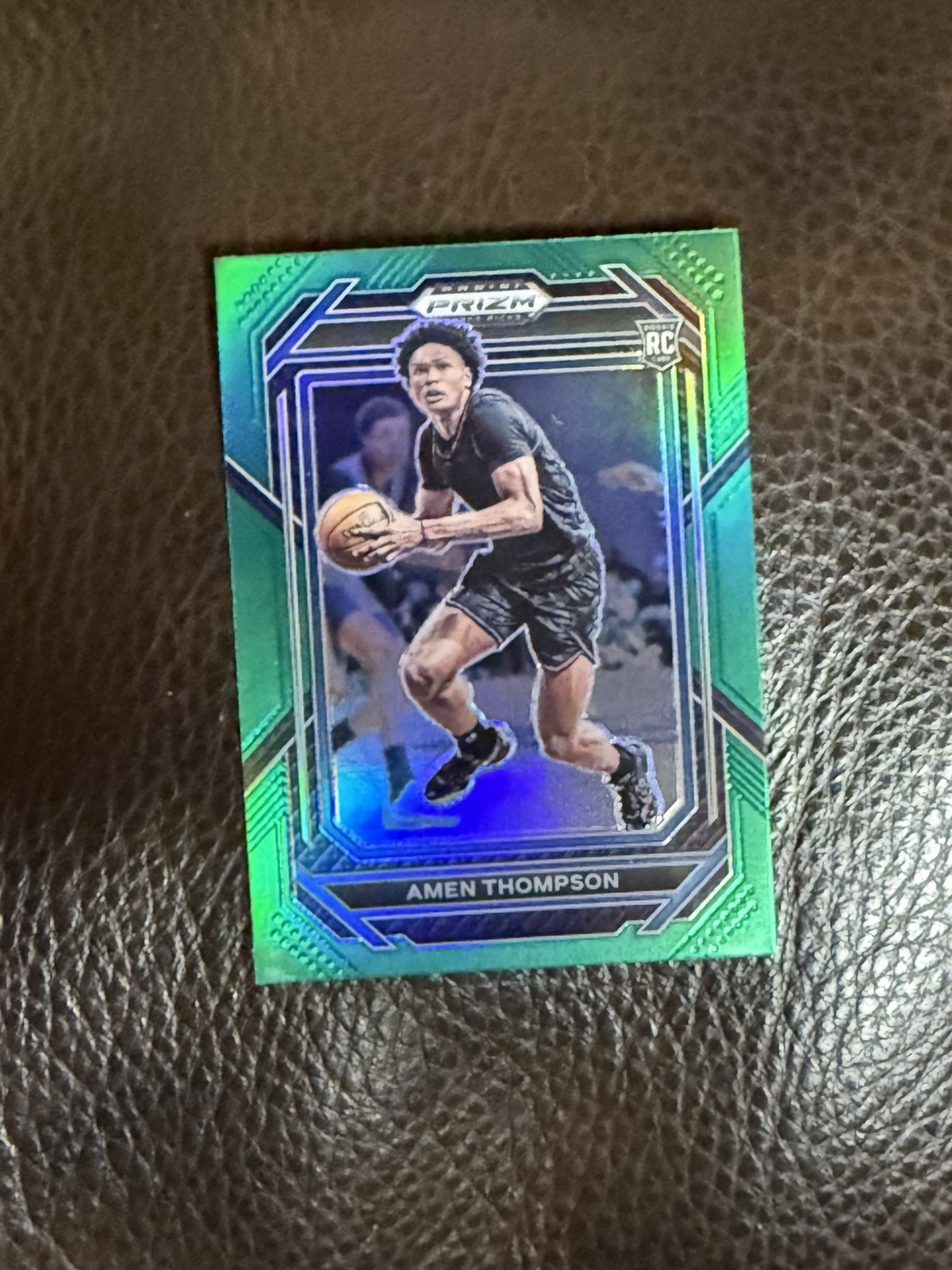 Amen Thompson 2023 Panini Prizm Draft Picks #4 Green Prizm RC Rookie