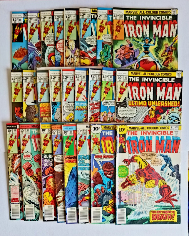 Iron Man Bronze Age Lot x 25 | #87-111 | Marvel Comics 1972 - | FN/VF