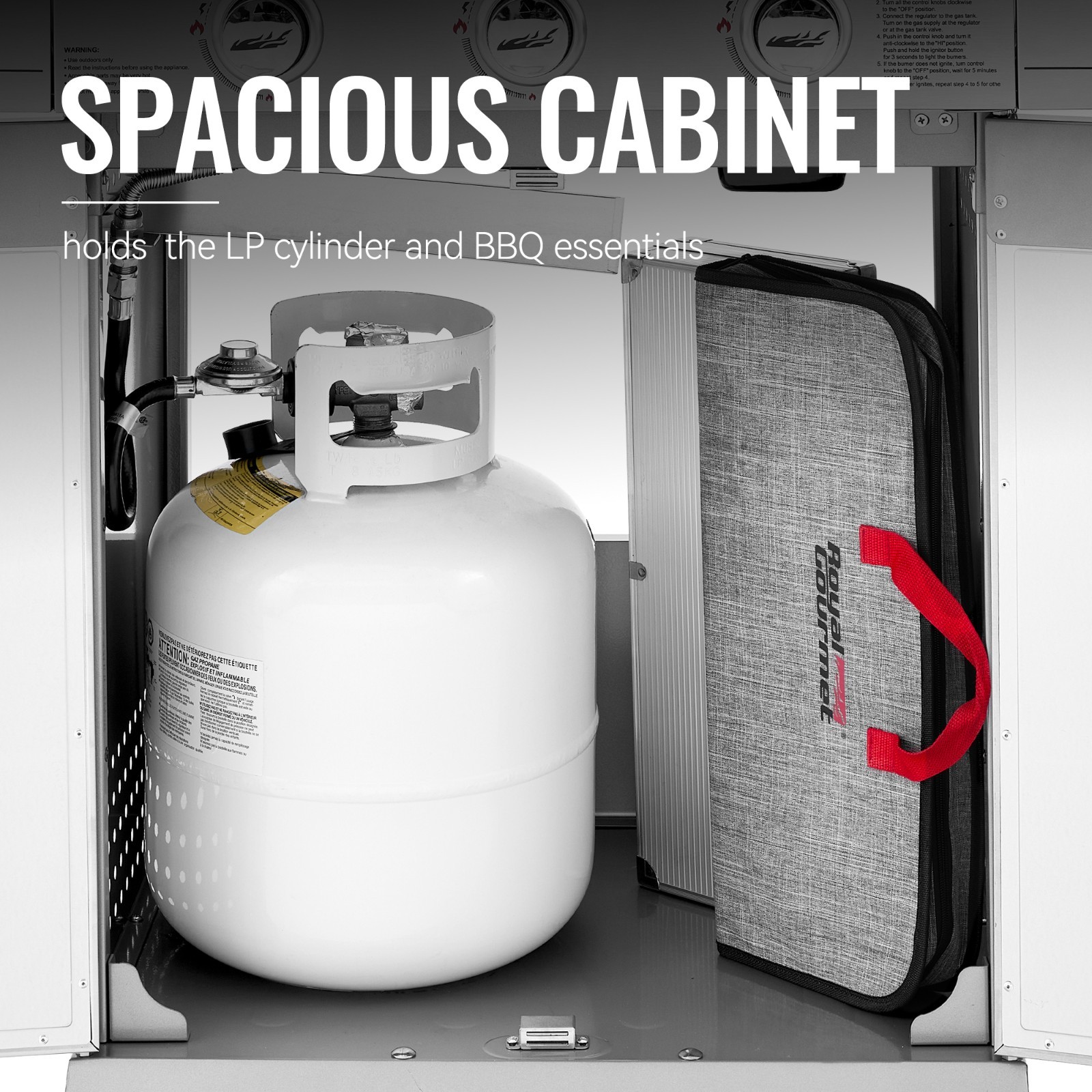 Royal Gourmet Premium Stainless Steel 3-Burner Gas Grill, with Side Shelves