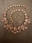 Vintage Eisenberg Stunning Vintage Layered Silver Tone & Rhinestone Necklace — photo 6