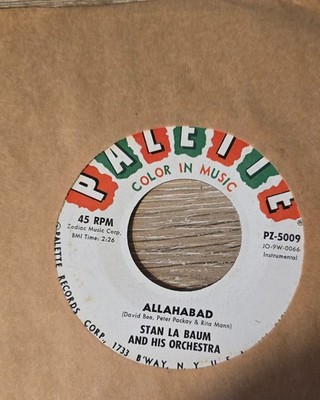 Stan La Baum And His Orchestra - A La Salud / Allahabad 45 with Promo insert