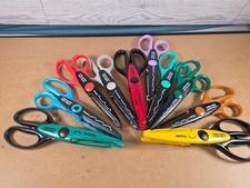Fiskars Decorative Edge Scissors Set of 10- Assorted Patterns and Colors