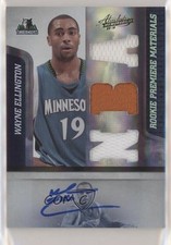 2009-10 Absolute Memorabilia Rookie Premiere Materials Wayne Ellington Auto 5w7