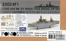 PONF35024FN 1:350 Pontos Model Detail Up Set - USS Texas BB-35 1945 with Teak
