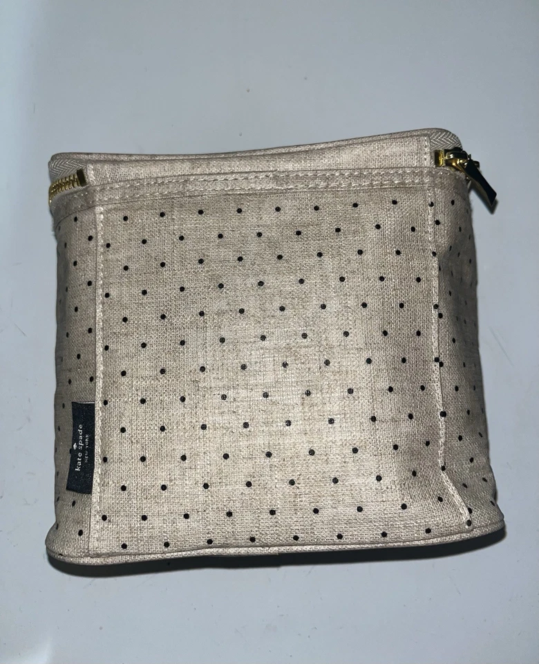 Сумка обеденная Kate Spade Out to Lunch кремовая и черная в горошек с ручкой - Изображение 3 из 4