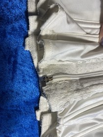 Vintage JCPenney Adonna Bra 34c White Corset Padded Underwire Bustier *Flaw*