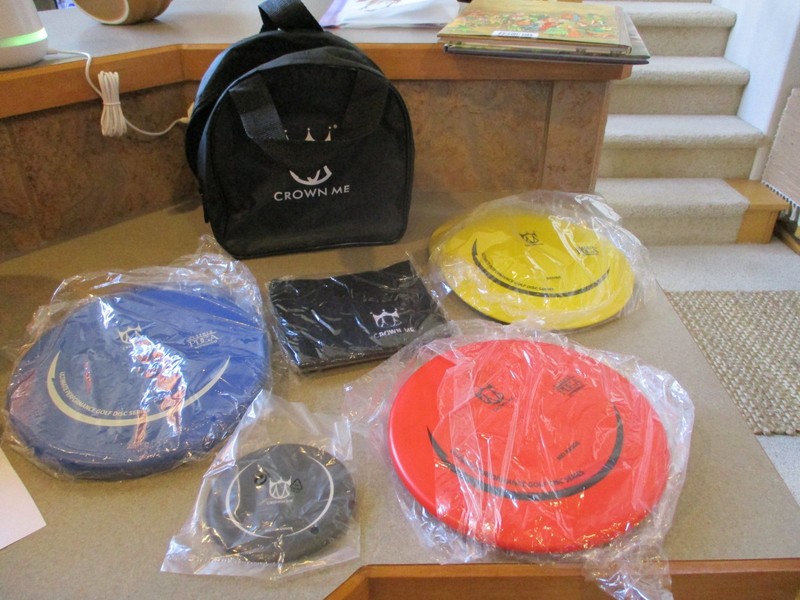 Crown Me Disc Golf Frisbee Set Bag, 2 Putter, 2 Driver, 2 Midrange Discs NEW