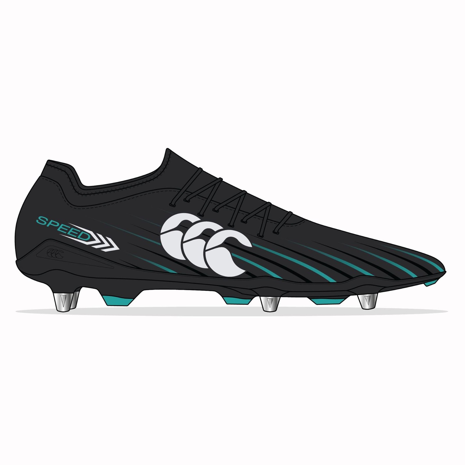 Adult Unisex Speed Falcon 2.0 Team Soft Ground Boots Black - Image 2
