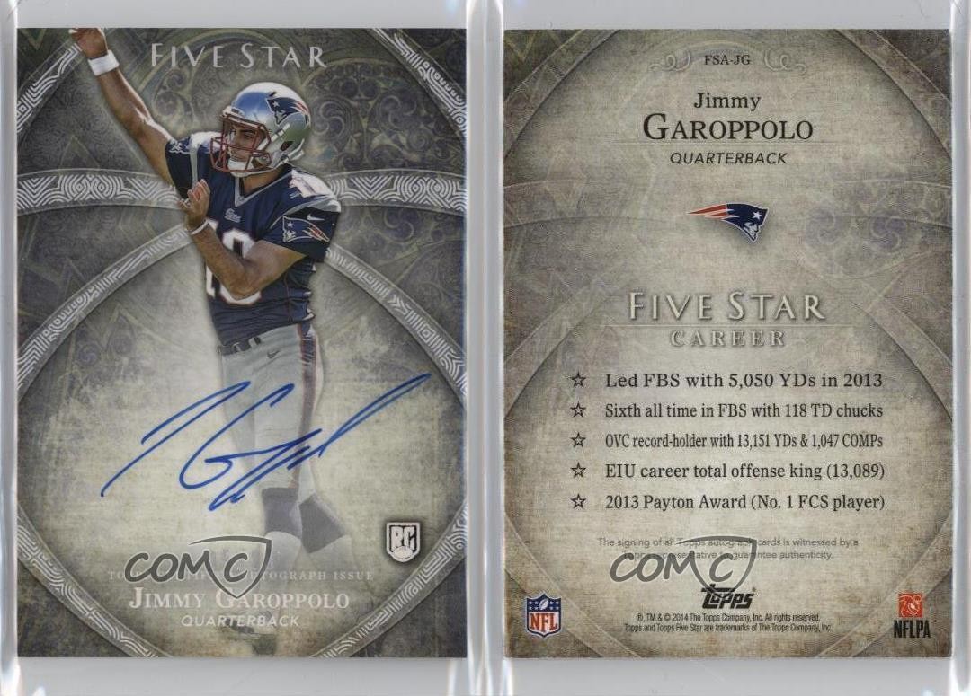 2014 Topps Five Star - Autographs Jimmy Garoppolo #FSA-JG Rainbow