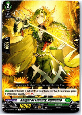 #ad KNIGHT OF FIDELITY ALPHONZO D BT07 084EN C CARDFIGHT VANGUARD HP $1.99