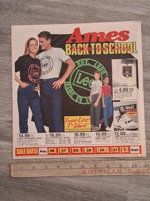 Vintage Ames Department Store Weekly Newspaper Ad Brochure School Lee Jeans Voit