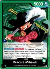 Dracule Mihawk OP14-020 Leader The Azure Sea's Seven One Piece Near Mint