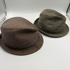 Lot Two Men's Vintage Fedora Hats Pendleton Wool  Dobbs Fifth Avenue 7 1/8
