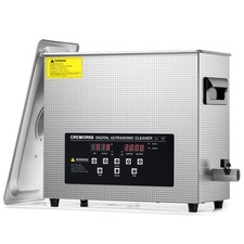 CREWORKS 6L Ultrasonic Cleaner with Degas Gentle Modes 300W Heater 30min Timer