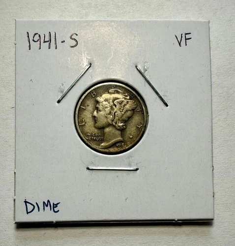 1941-S Mercury Dime SILVER - Very Fine (VF)