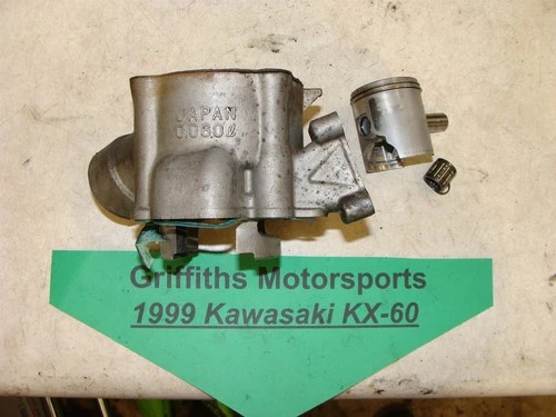 1999 KAWASAKI KX60 oem cylinder jug barrel piston rings top end