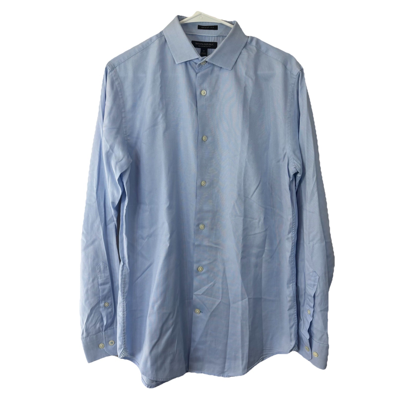 Banana Republic Grant Fit Button Down Long Sleeve Shirt Mens Medium 100% Cotton