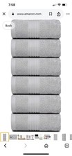 Chic Light Grey 6-Piece Hand Towel Set - 100 Cotton, 16" x 28"