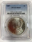 1887 P Morgan Silver Dollar PCGS MS-63