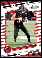 Drake London 2024 Panini Absolute #6 Falcons NFL READ FREE SHIPPING AutographDen