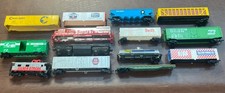Mixed Lot of HO Scale Train Cars  Locomotive For Parts Or Repair