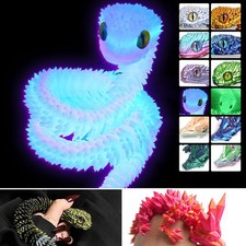 24" 3d Noctilucent Printed Snake Articulated Bush Viper Toy-dragon Snakes Big