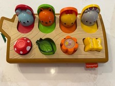 Fisher-Price Hide Peek Pop-Up Animal Toy Sensory Activity EUC Ages 9 Months