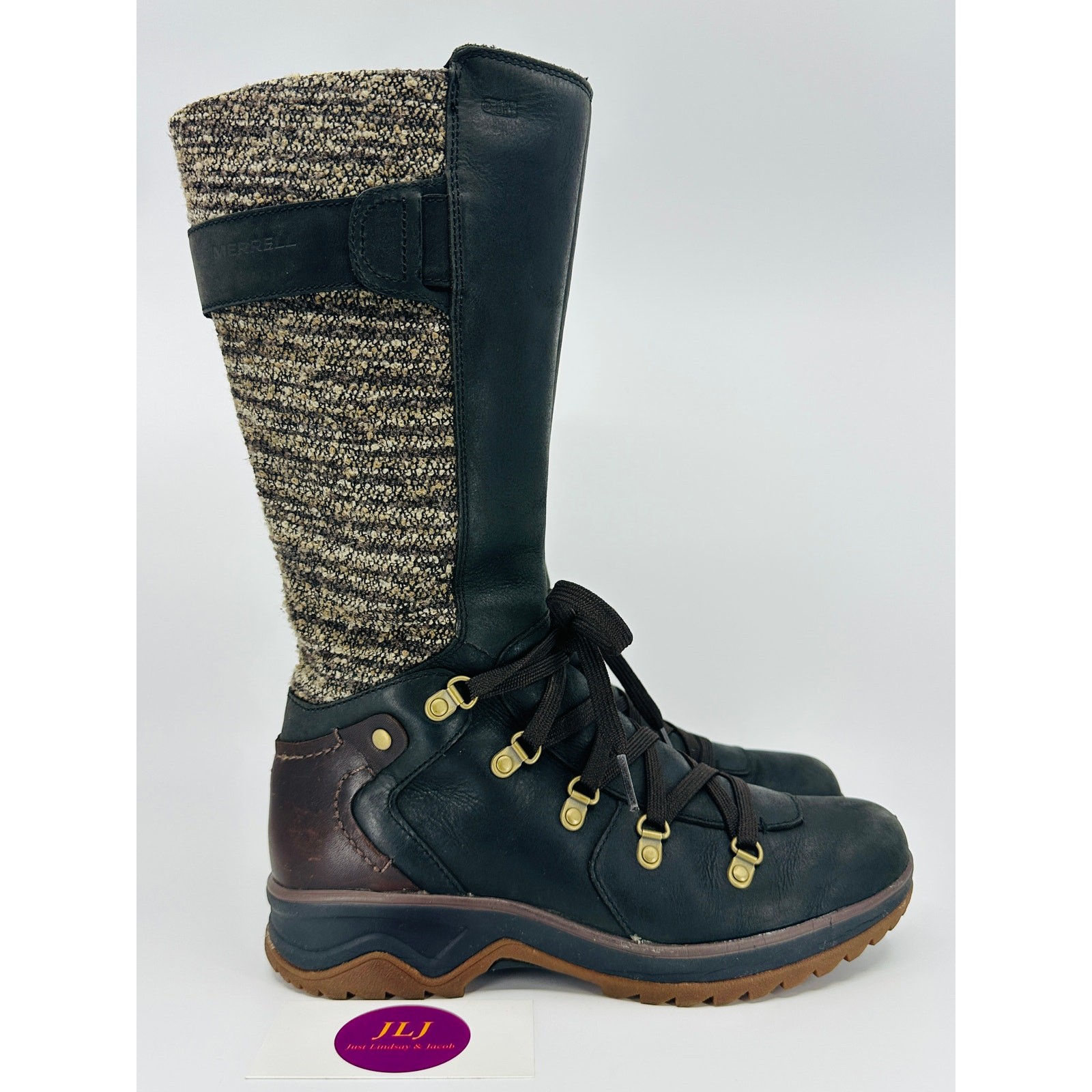 Stivali Merrell donna Eventyr Peak neri impermeabili in pelle J42372 taglia 7