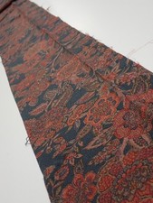 3Q09z70 Japanese Kimono Crepe Silk FABRIC Flowers Green-Gray 89.0x6.7