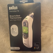 Image of BRAUN IRT6525 ThermoScan 7+ Ear Thermometer with night mode. Brand new