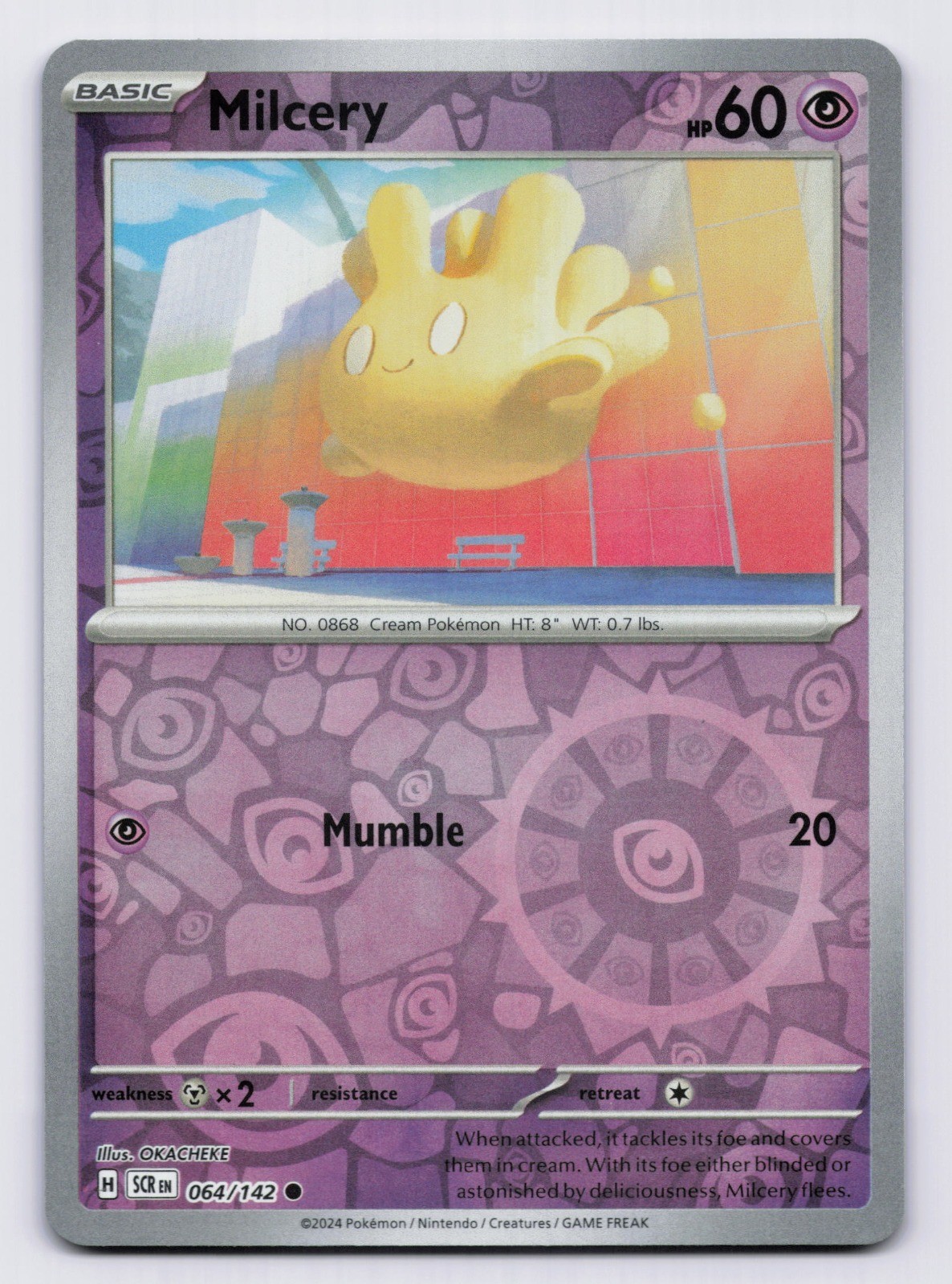 Milcery Reverse Holo Common SV07: Stellar Crown 064/142 NM